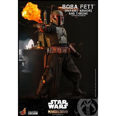 Star Wars: The Mandalorian Figura 1/6 Boba Fett Repaint Armor and Throne Special Edition 30 cm