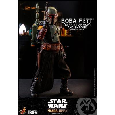 Star Wars: The Mandalorian Figura 1/6 Boba Fett Repaint Armor and Throne Special Edition 30 cm