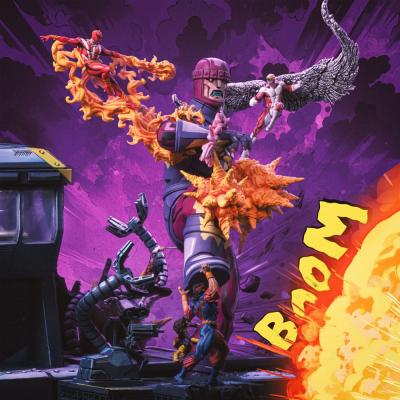 Marvel Estatua 1/20 Demi Art Scale X-Men Danger Room Diorama B (Comic Version) 43 cm