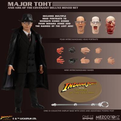 Indiana Jones Figura 1/12 Major Toht and Ark of the Covenant Deluxe Boxed Set 16 cm