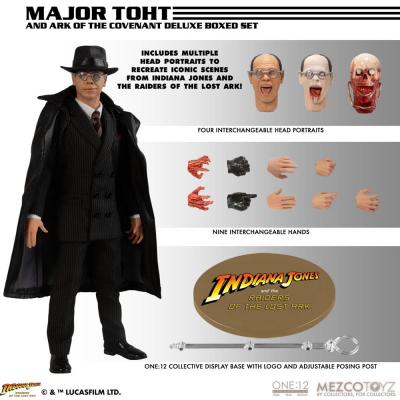 Indiana Jones Figura 1/12 Major Toht and Ark of the Covenant Deluxe Boxed Set 16 cm