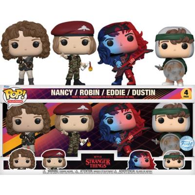 Stranger Things Pack de 4 Figuras POP! TV Vinyl S4 (EMEA) 9 cm