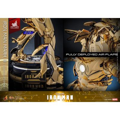 Iron Man Figura Movie Masterpiece Diecast 1/6 Iron Man Mark III (Gold Color Version) Hot Toys Exclusive 33 cm