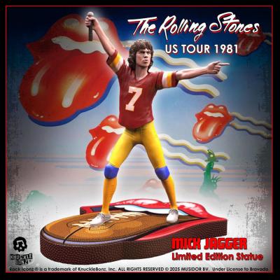 Rolling Stones Estatua Rock Iconz Mick Jagger US Tour 1981 (Burgundy Jersey) 22 cm