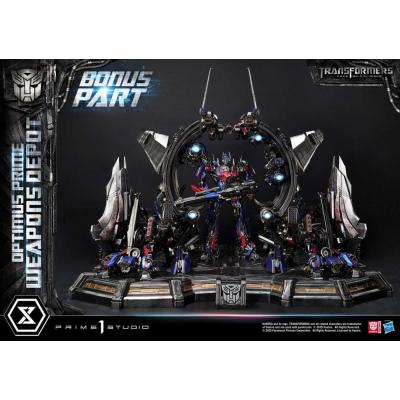Transformers: Dark of the Moon (Film) Museum Masterline Estatua Optimus Prime Weapons Depot Bonus Version 127 cm