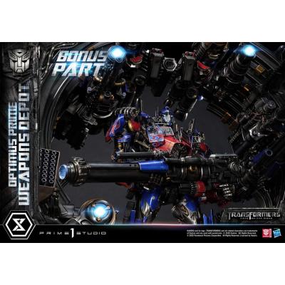 Transformers: Dark of the Moon (Film) Museum Masterline Estatua Optimus Prime Weapons Depot Bonus Version 127 cm