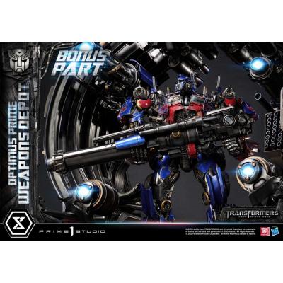 Transformers: Dark of the Moon (Film) Museum Masterline Estatua Optimus Prime Weapons Depot Bonus Version 127 cm