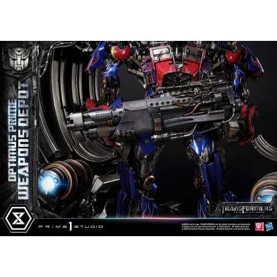 Transformers: Dark of the Moon (Film) Museum Masterline Estatua Optimus Prime Weapons Depot Bonus Version 127 cm