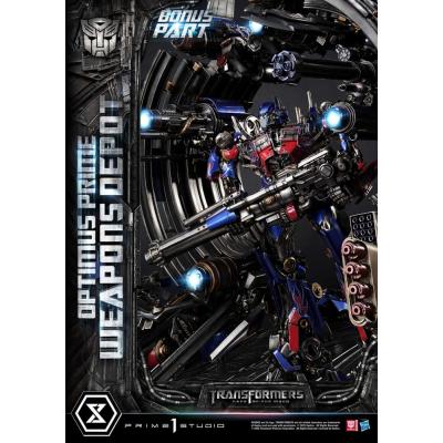 Transformers: Dark of the Moon (Film) Museum Masterline Estatua Optimus Prime Weapons Depot Bonus Version 127 cm
