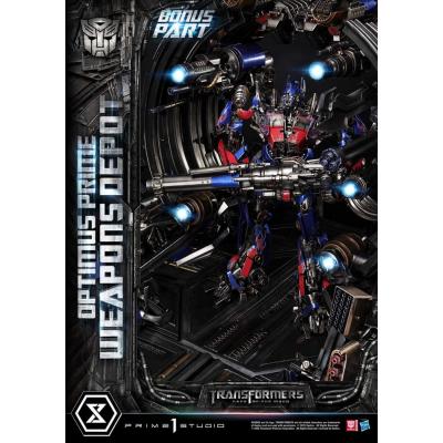 Transformers: Dark of the Moon (Film) Museum Masterline Estatua Optimus Prime Weapons Depot Bonus Version 127 cm